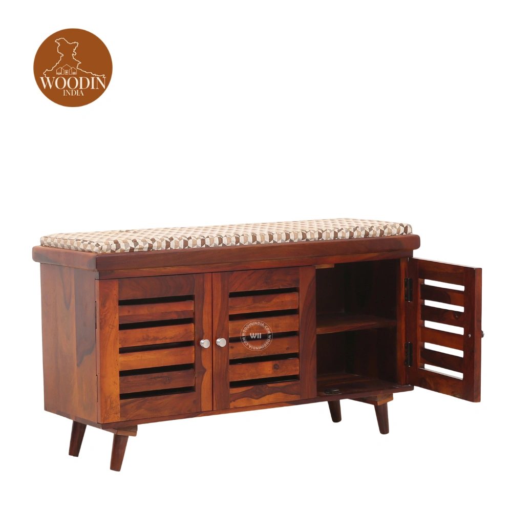 3 Kalvin Shoe Rack (Honey Finish)