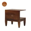 4 Helix Bed Side Table (Walnut Finish )
