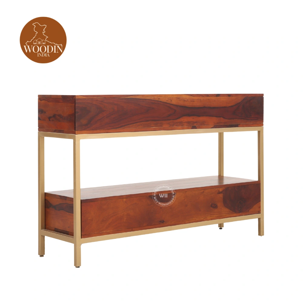 Kalvin Console Table (Honey Finish)
