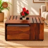 Jholy Coffee Table With 4 Stool (Honey Finish) Jholy Coffee Table With 4 Stool (Honey Finish)