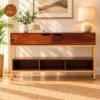 Kalvin Console Table (Honey Finish)
