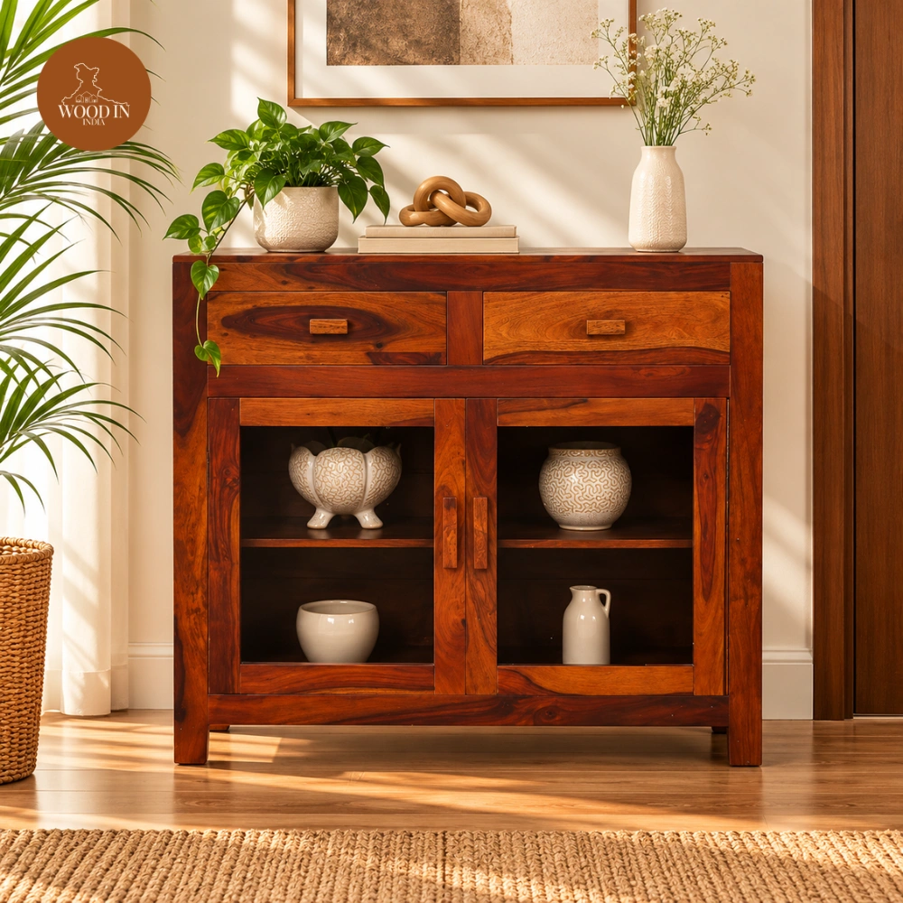 Lina Kitchen Cabinet (Honey Finish)