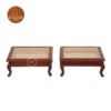 1 Mica Solid Cane Wood Pooja Chowki Natural Finish Puja Wood Bajot