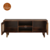 2 Osis Small Cane Tv Unit (Walnut Finish)