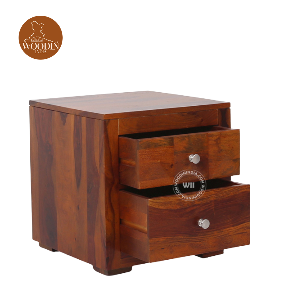 2 Maria Bedside Table (Honey Finish)