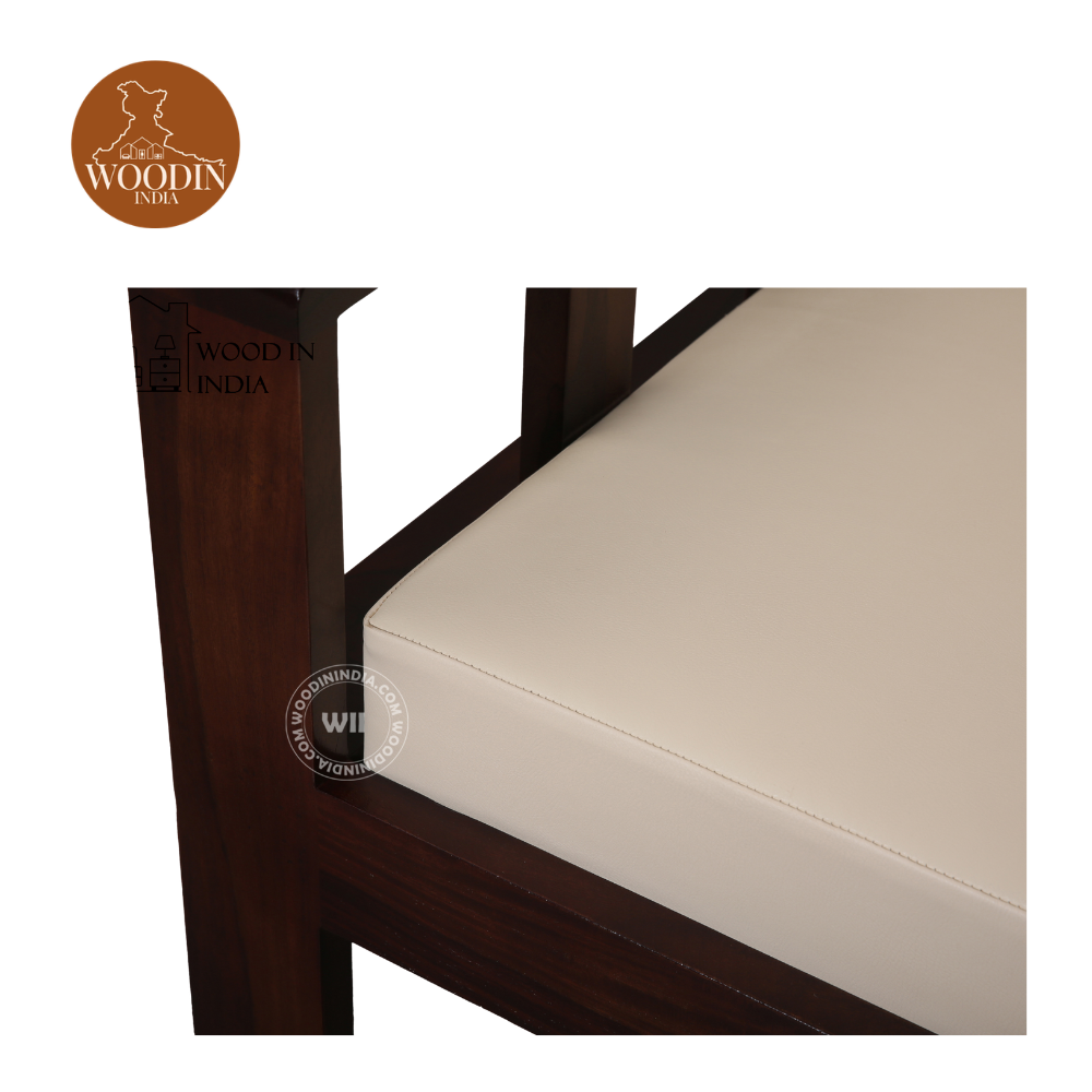 3 Woodin Binni 3+1+1 Wooden Sofa Set (Walnut Finish)