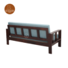 4 Vitori 3+1+1 Wooden Sofa Set (Walnut Finish)