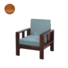 5 Vitori 3+1+1 Wooden Sofa Set (Walnut Finish)