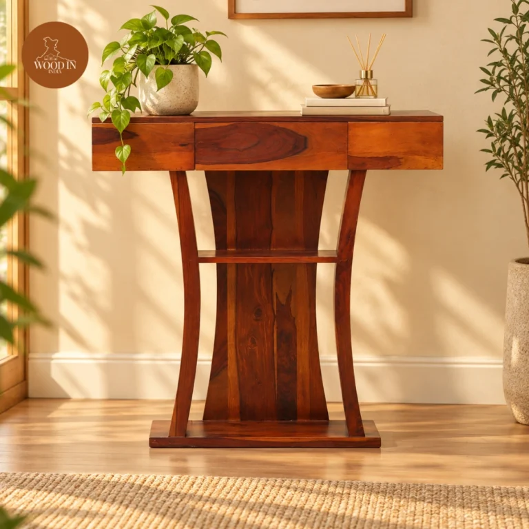 Shri Console Table (Honey Finish)