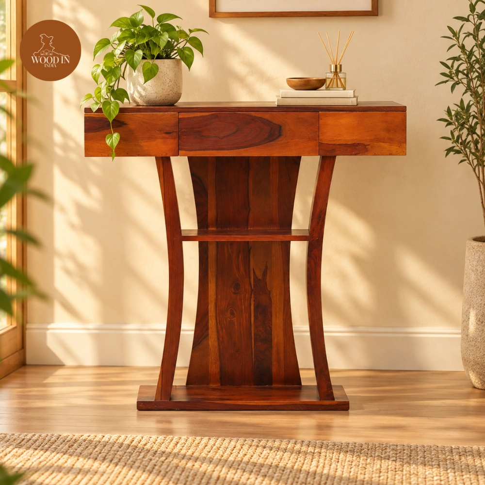 Shri Console Table (Honey Finish) Shri Console Table (Honey Finish)