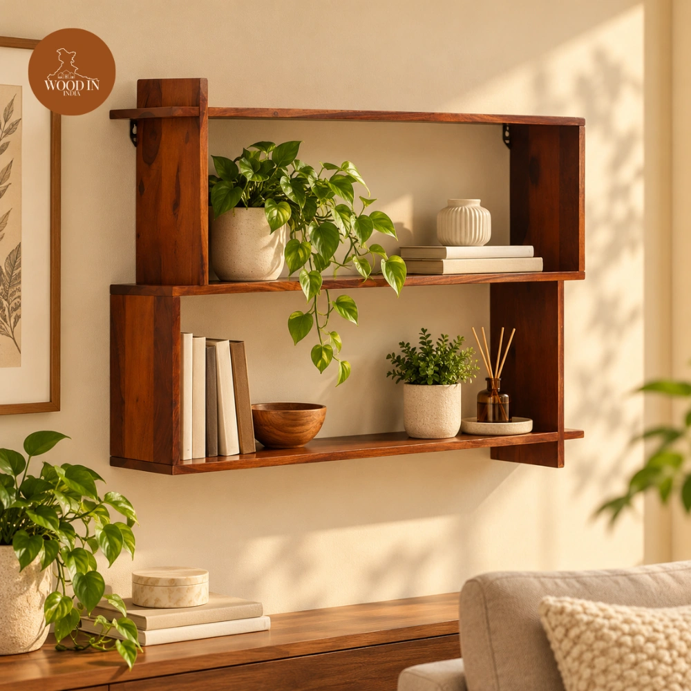 Snoy Wall Shelf (Honey Finish) Snoy Wall Shelf (Honey Finish)