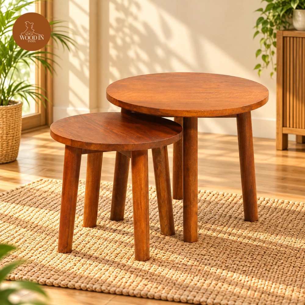 Travin Nest of Tables (Honey Finish) Travin Nest of Tables (Honey Finish)