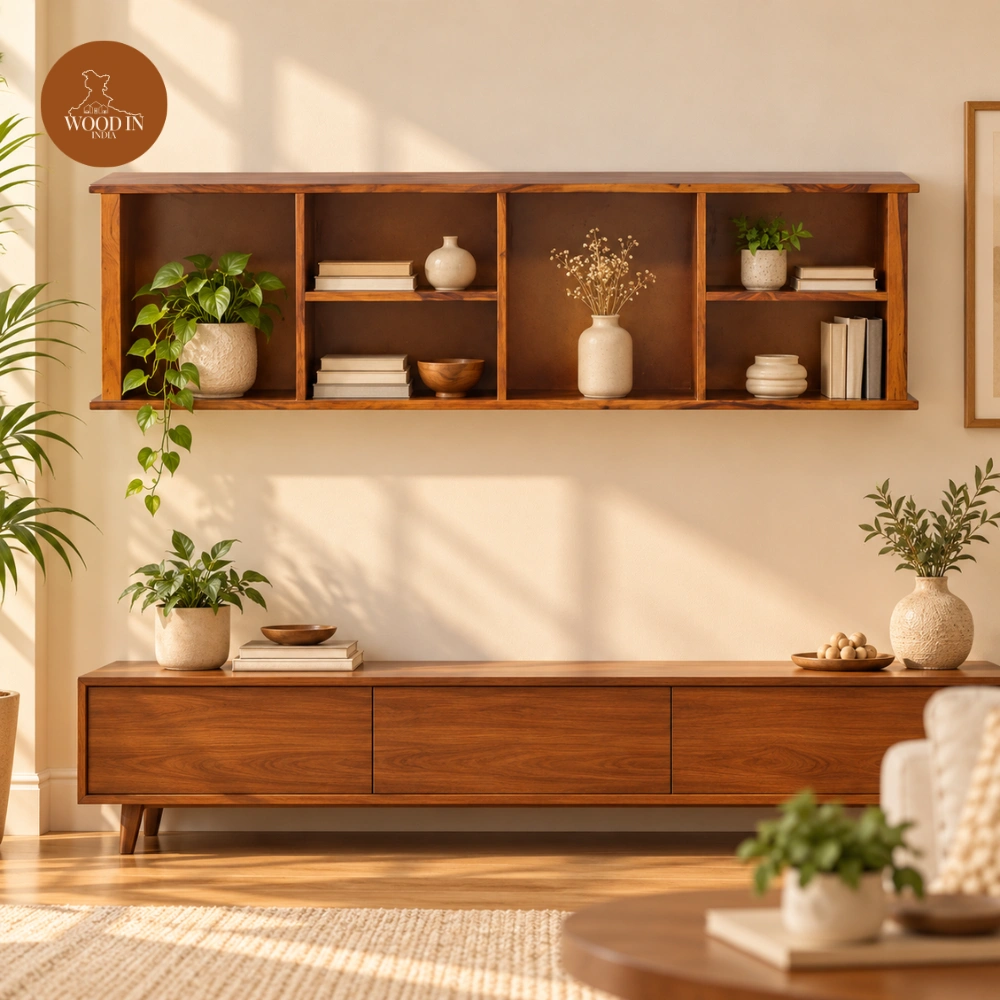 Tiro Wall Shelf (Honey Finish) Tiro Wall Shelf (Honey Finish)
