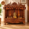 Woodin Large Carved Temple for Home (Honey Finish) Woodin Large Carved Temple for Home (Honey Finish)