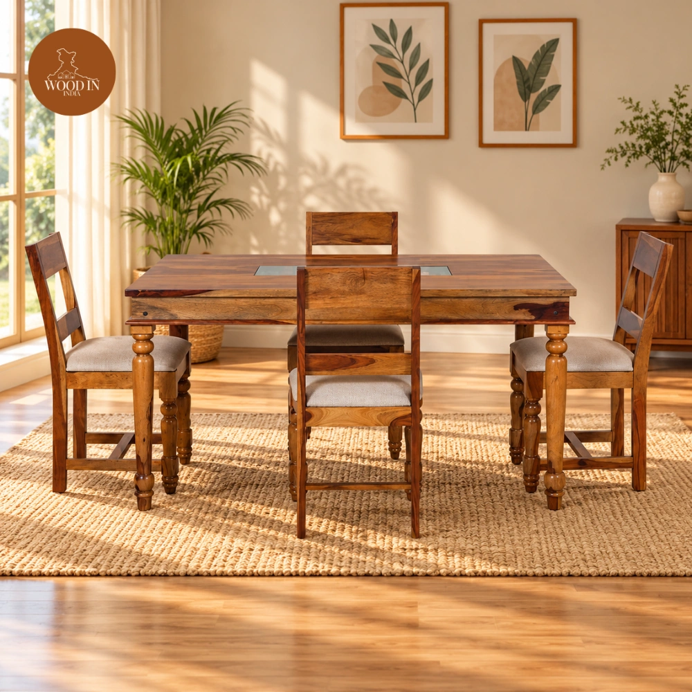 Woodin heritage 6 Seater Dining Set (Honey Finish) Woodin heritage 6 Seater Dining Set (Honey Finish)